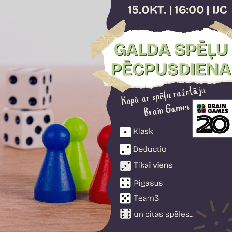 Galda spēļu pēcpusdiena