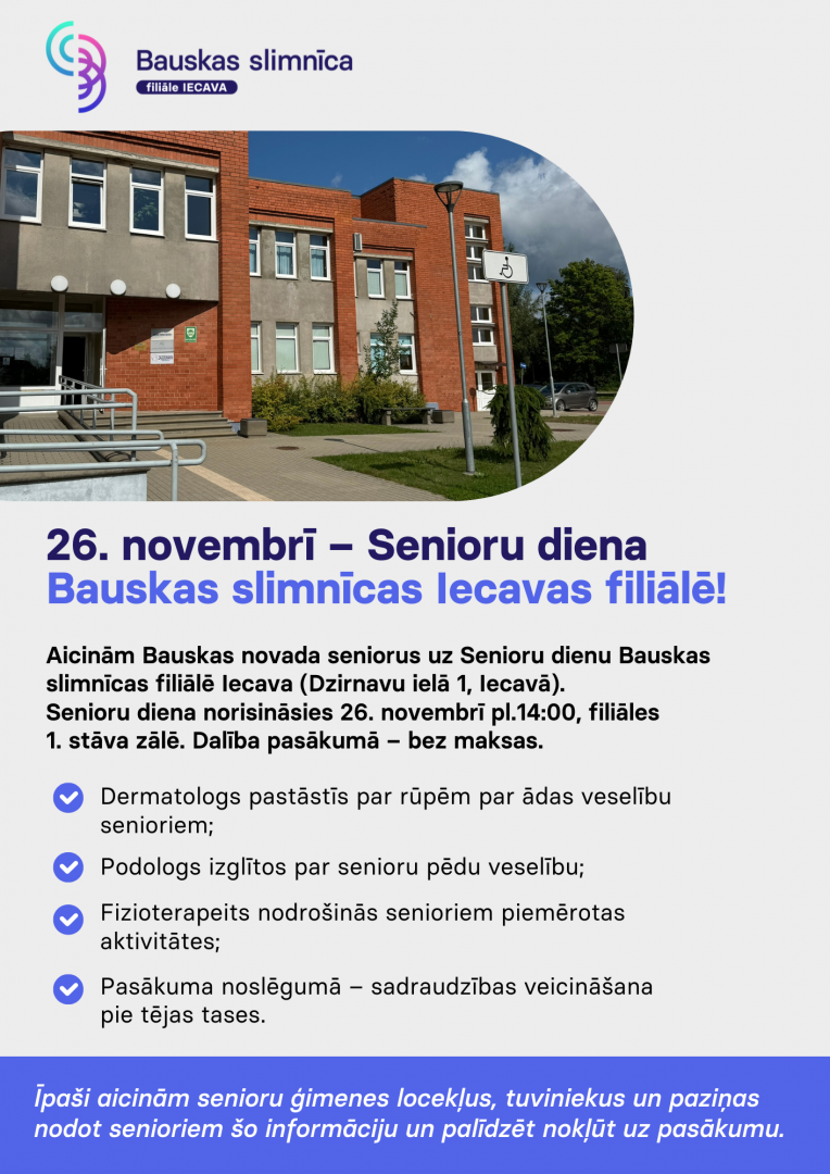 Senioru diena filiālē Iecava 26-11-2024